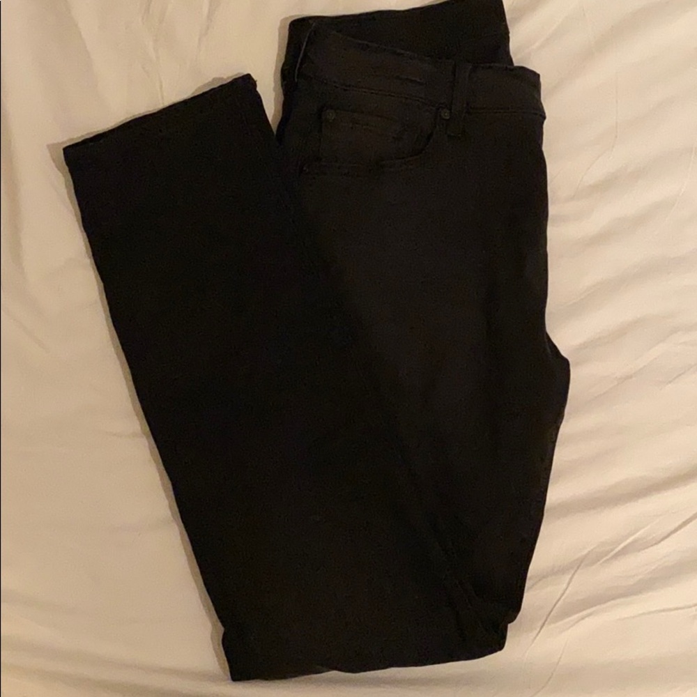 7 for all Mankind black denim jeans Paxtyn style